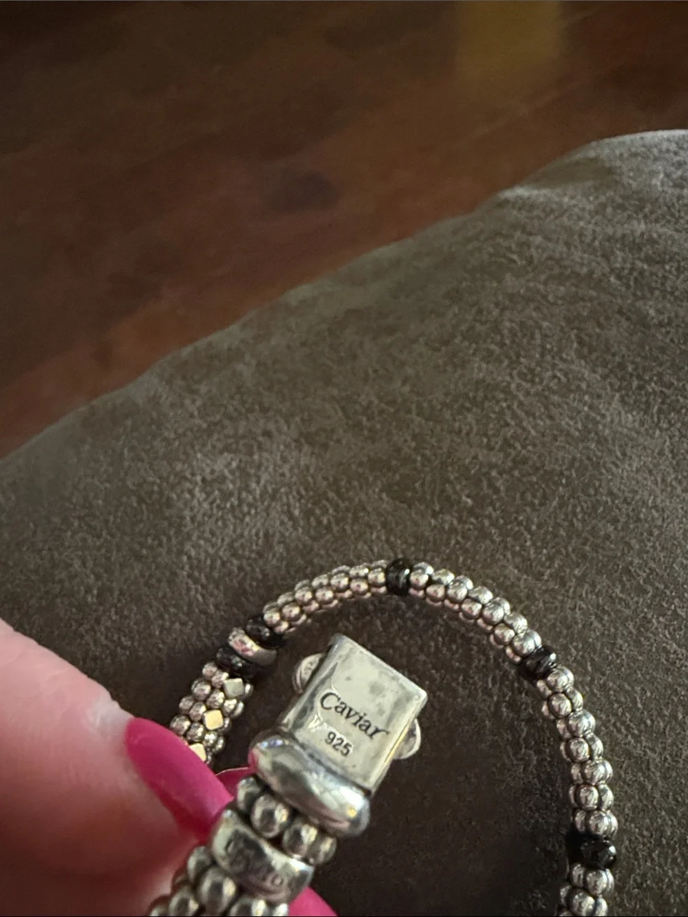 LAGOS size medium caviar bracelet with diamonds